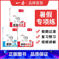 RJ[阅读+口算+字帖]一升二 小学通用 [正版]暑假阅读口算字帖小学数学暑假口算1升2升3升4升5 人教北师版 暑假口