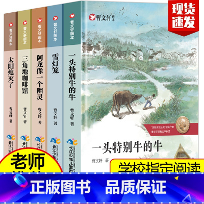 [正版]曹文轩系列儿童文学曹文轩画本全5册一头特别牛的牛三角地咖啡馆雪灯笼纯美小说文集小学生三四五六年级课外阅读书籍必