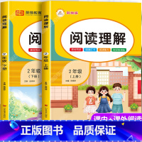 [二年级上+下]阅读理解(全套2册) 小学二年级 [正版]二年级阅读理解训练人教版 小学2年级上册下册课外阅读理解强化专