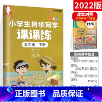 [正版]五年级下册语文字帖写字课课练 人教版书写小学生语文同步练字用书字贴钢笔铅笔硬笔书法临摹描红练习初学者写字练习