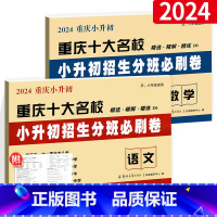 [⭐尖子生 推荐!⭐]语数 2本 小学升初中 [正版]2024新版小升初招生分班必刷卷语文数学 重庆十大名校小学升初中真