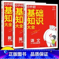 [3本套]语文+数学+英语 小学通用 [正版]2023新版小学语文数学英语基础知识手册小升初强化训练人教版总复习资料小学