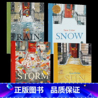 气候绘本4册 [正版]气候绘本4册 英文原版 Snow Rain Sun Storm 晴天 暴风 雪 雨水 英文版儿童英