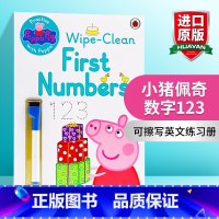 [正版]小猪佩奇擦擦书 数字123 英文原版绘本 Peppa Pig Wipe Clean Numbers 粉红猪小妹