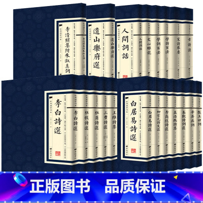 全20册 经典国学读本 [正版]中国古诗词全20册繁体竖版原著广陵书 国学经典杜甫辛弃疾李白诗选宋词举要王维诗集 人间词