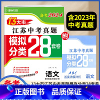 语文 江苏省 [正版]备考2024版真题模拟+分类28套卷语文江苏版初三9年级学生中考准备练习试卷江苏13大省市中考题汇