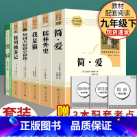 全套6本]九年级下册名著含围城 [正版]九年级下册必读名著儒林外史简爱原著格列佛游记契诃夫短篇小说选围城我是猫初中人教初