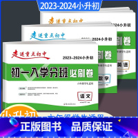 语文+数学+英语(六年级适用) 小学升初中 [正版]2023-2024小升初初一入学分班必刷卷语文数学英语小学生六年级上