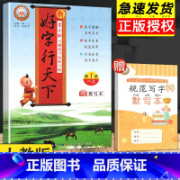 一年级上册(赠默写本) 小学通用 [正版]2023新版共2本好字行天下人教版二年级上册+下册小学生字帖语文铅笔钢笔硬笔同