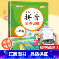 拼音同步训练 小学一年级 [正版]语文一年级拼音同步训练拼音拼读训练拼音强化训练同步小学生拼音整体认读音节声母韵母声调发