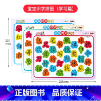 宝宝识字拼图-学习篇 全3册 [正版]婴幼儿识字拼图2到3-4-5-6岁宝宝早教趣味认字拼板幼儿园儿童益智玩具汉字启蒙认