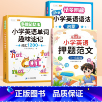 [语法+词汇+作文]3-6年级英语押题范文+语法+单词 小学通用 [正版]小学英语押题范文一年级二年级三四五六年级每日晨