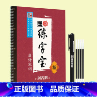 唐诗宋词楷书-凹槽+笔笔芯握笔器 [正版]小学生字帖楷书练字本小学儿童初级练字神器反复使用练字板小学生每日一练荆霄鹏楷书