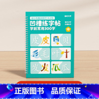 凹槽练字帖300字中 [正版]凹槽练字帖学前日常300字班控笔训练幼儿园启蒙训练初学者写字帖小学练字帖宝宝幼小衔接幼儿练