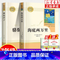 海底两万里+骆驼祥子 [正版]海底两万里 骆驼祥子 人民教育出版社 七年级下册课外书 名著阅读课程化丛书 初中生课外书语