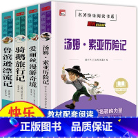 快乐读书吧六年级下册(4本) [正版]鲁滨逊漂流记快乐读书吧六年级下册必读的课外书爱丽丝漫游奇境汤姆索亚历险记六年级课外