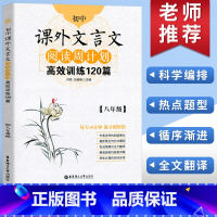 [正版]初中课外文言文阅读周计划高效训练120篇 八年级/8年级 八年级文言文练习 初中文言文译注及赏析 全文翻译答案