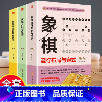 [正版]3册象棋书籍大全棋谱战术象棋流行布局与定式+入门与技巧+杀法与残局功夫象棋棋谱象棋战术教程图书籍实战技法开局与