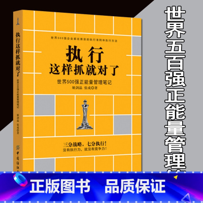 [正版]执行这样抓就对了500强正能量管理笔记人生战略规划知识和技能战略思维规划美好管理战略管理经管励志管理实务企业管