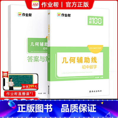 [正版]进阶100作业帮几何辅助线 初中数学 专项突破 初二初三年级中考数学中学教辅 初中数学辅导资料七八九年级用书