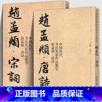 [正版]全套2册 赵孟頫宋词+唐诗 中国历代书法名家作品集字 繁简对照毛笔临帖集字古诗词赵孟俯行书楷书行草字帖临摹范本