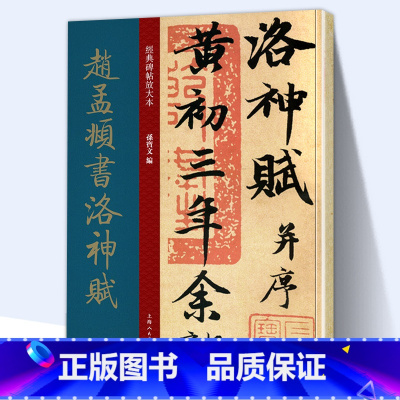 [正版]8开放大本赵孟頫书洛神赋 经典碑帖放大版 孙宝文编赵孟俯墨迹本 原贴彩色放大简体旁注 行书书法毛笔字帖临摹帖