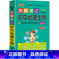 地理生物合订本 初中通用 [正版]图解速记初中地理生物历史道德与法制小四门知识点速查速记会考总复习资料教辅书基础知识手册