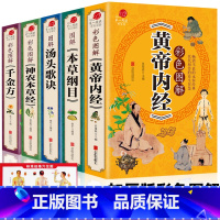 [正版]全套5册黄帝内经本草纲目千金方神农本草经汤头歌诀千金方全集彩图图解中医书籍大全基础理论皇帝养生李时珍医学类中草