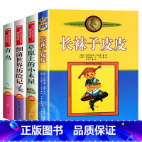 [全套4册]三四年级课外书 [正版]全套4册长袜子皮皮 三年级四年级阅读课外书必读老师至青鸟书籍草原上的小木屋天地中国少