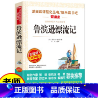 鲁滨逊漂流记 [正版]鲁滨逊漂流记六年级下册必读的课外书目快乐读书吧6上册原著完整版儿童彩插图文人教版四年级鲁冰孙宾汉罗