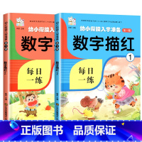 [全套2册]数字描红 [正版]全套2册 数字描红幼小衔接学前数字描红本幼儿园初学者一日一练幼儿1到100 儿童1一10