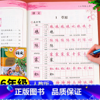 同步练字帖 六年级上 [正版]老师六年级上册语文字帖人教版 小学生6年级同步练字帖小学每日一练