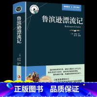 [正版]鲁滨逊漂流记原著书中英文双语读物版英汉对照互译版适合小学生四五六年级初中生高中课外阅读经典英文小说英语书籍原版