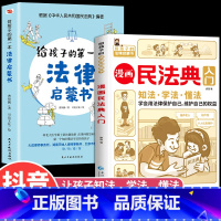 [正版]全2册 漫画民法典入门+给孩子的第一本法律启蒙书儿童版漫画版中华人民共和国民法典注释本司法解释青少年法律书籍非