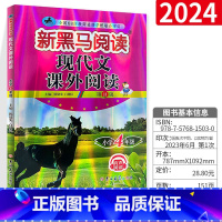 语文 小学四年级 [正版]2024四年级阅读理解训练题每日一练黑色马第十次修订小学阅读理解四年级上下册语文现代文课外阅读