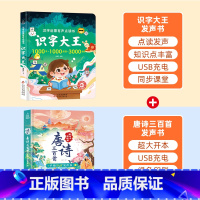 唐诗三百首发声书+识字大王发声书 [正版]会说话的识字大王手指点读发声书会说话的早教有声书学前趣味学习汉字神器象形识字2