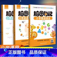 [2本]⭐小学英语1000词+语法 小学通用 [正版]2024新版脑图秒记小学英语1000词语法单词汇总表三四五六年级英