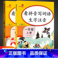 [正版]乐学熊一年级上下册看拼音写词语生字注音人教版小学1年级语文书课堂同步训练同步练习册拼音拼读专项练习题练字帖默写