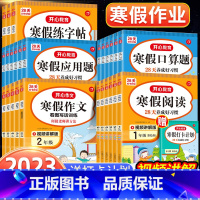 寒假阅读+寒假口算题+应用题•语数 3本 小学六年级 [正版]2023小学生寒假作业一年级上册二年级三四五六年级下衔接阅