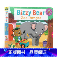 [正版]送音频 新版英文原版忙碌的小熊很忙系列Bizzy Bear Zoo Ranger动物园管理员推拉洞洞机关立体操