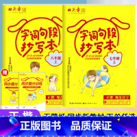 正楷 七年级上 [正版]2023新版田英章字词句段抄写本同步字帖七八年级上册人教版楷书初中初一二字词句段抄写本练字帖同步