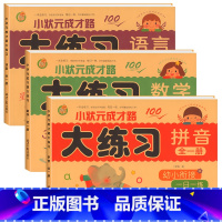 [全3册]入学准备大练习(拼音+数学+语言) [正版]幼小衔接入学准备大练习学前班练习册测试卷数学思维训练语言汉语拼音专