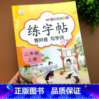 [正版]二年级上册字帖练字本语文同步训练练字帖天天练人教版小学语文书课文生字抄写本课堂练习练习册生字本描红本写字本写字