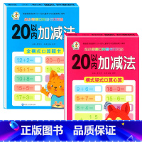 [全2册]20以内全横式竖式加减法 [正版]20以内加减法天天练口算题卡二十以内进退位算数练习册幼儿园大班分解组成幼小衔