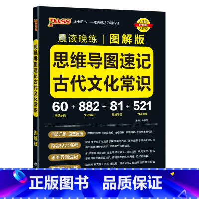 思维导图速记古代文化常识 高中通用 [正版]2024高中晨读晚练思维导图速记古代文化常识图解版高考语文常考知识手册模拟训