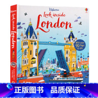 [正版]英文原版绘本 Usborne Look inside London 看里面系列伦敦 翻翻书纸板书 科普认知