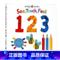 [正版]触摸书数字学习 英文原版 See Touch Feel 123 进口原版单词学习书籍 幼儿英语启蒙纸板书字母图