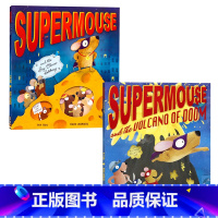 [正版]侦探鼠系列2册洞洞书翻翻书英文原版绘本 Supermouse 老鼠超人/侦探鼠与火山精美儿童插图故事书镂空设计