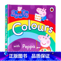 [正版]跟着小猪佩奇一起学颜色 英文原版绘本Peppa Pig Colours with Peppa粉红猪小妹 粉红佩