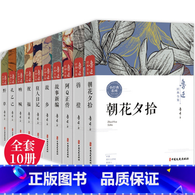 鲁迅经典全集全套10册 [正版]鲁迅全集经典必读原著全10册JST狂人日记朝花夕拾故事新编呐喊课外书四至六年级阅读的书籍